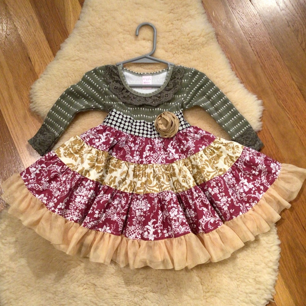 Giggle Moon ruffled knit dress